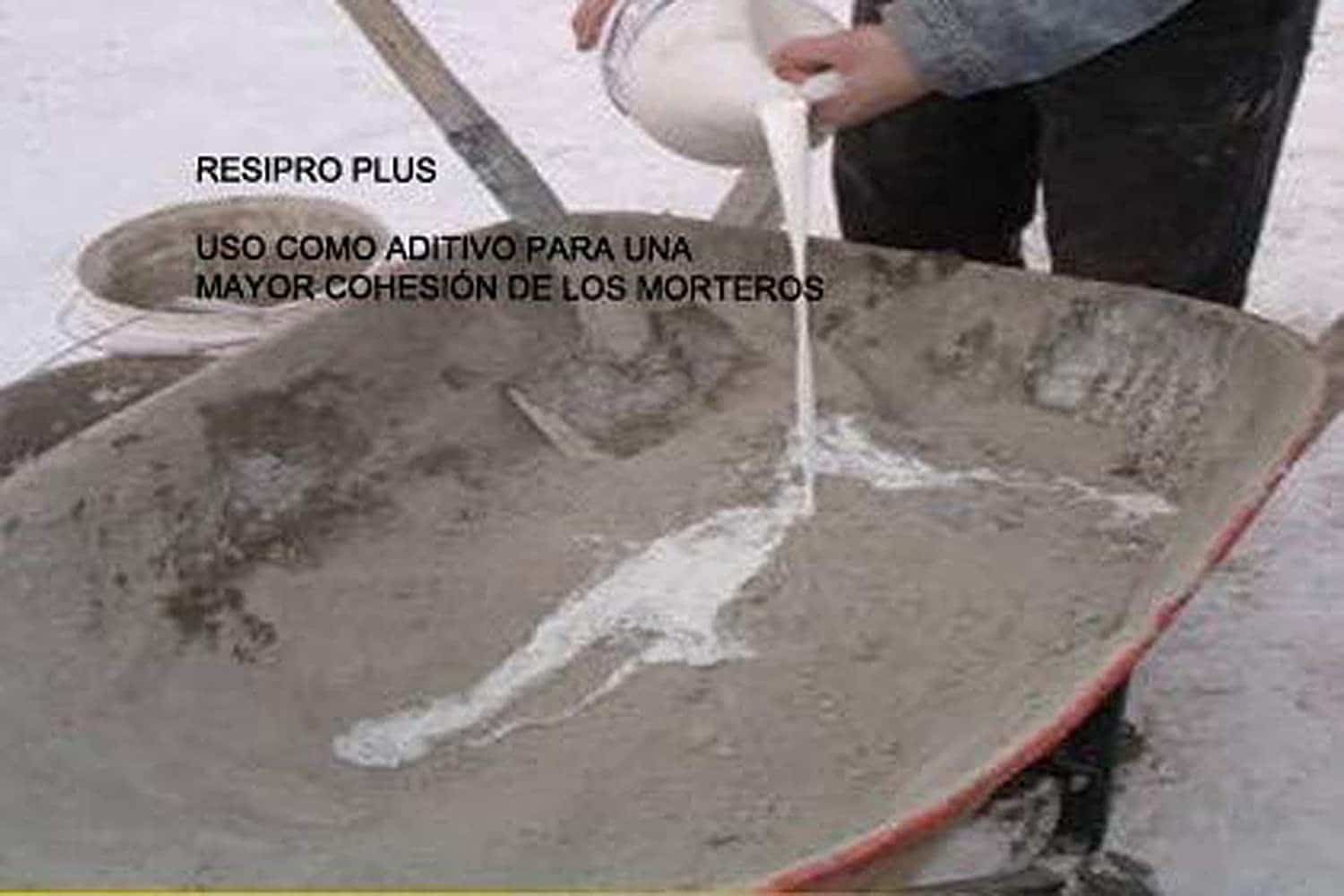 RESIPRO PLUS by Tecno Prodist - Résine de liaison à base d'eau, haute adhérence entre le béton, le mortier et le plâtre anciens et nouveaux.