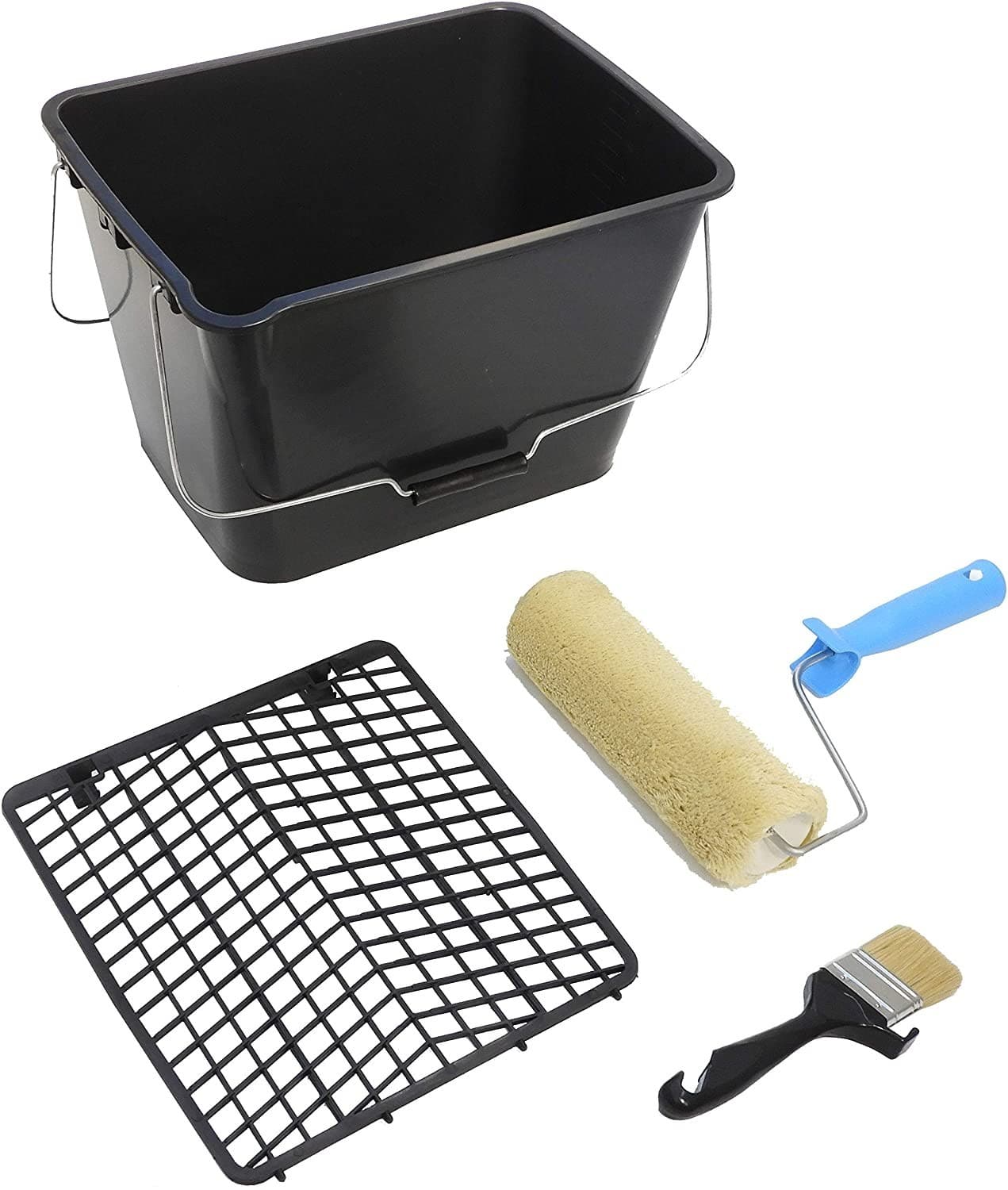 KIT TERRAZZI E PAVIMENTI di Tecno Prodist - Rullo di vernice, secchio da 16 l, griglia e pennello da 50 mm, per impermeabilizzazione