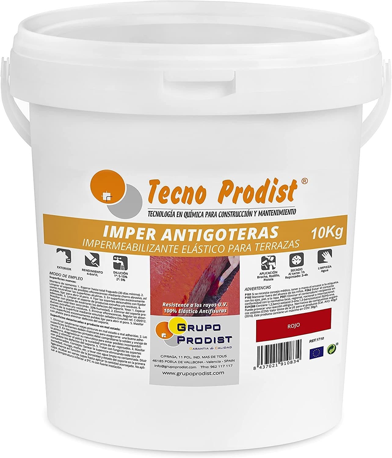 IMPER ANTIGOTERAS von Tecno Prodist - Elastische Abdichtung für Terrassen - Gummi - Abdichtung und Sanierung