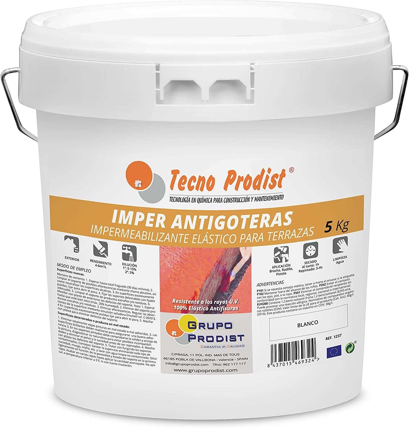 IMPER ANTIGOTERAS von Tecno Prodist - Elastische Abdichtung für Terrassen - Gummi - Abdichtung und Sanierung