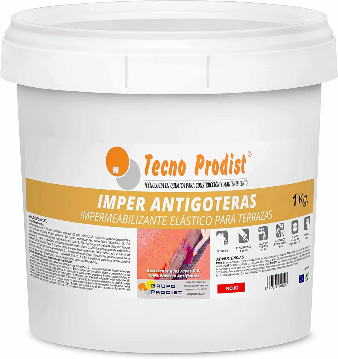 IMPER ANTIGOTERAS von Tecno Prodist - Elastische Abdichtung für Terrassen - Gummi - Abdichtung und Sanierung