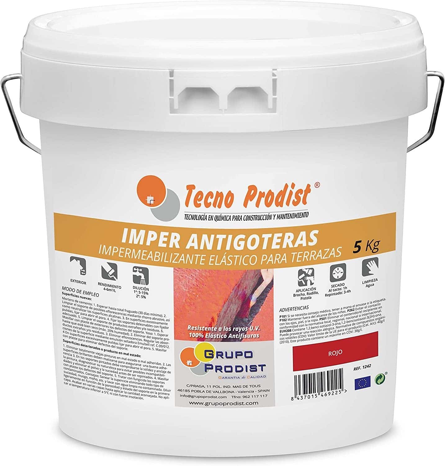 IMPER ANTIGOTERAS von Tecno Prodist - Elastische Abdichtung für Terrassen - Gummi - Abdichtung und Sanierung