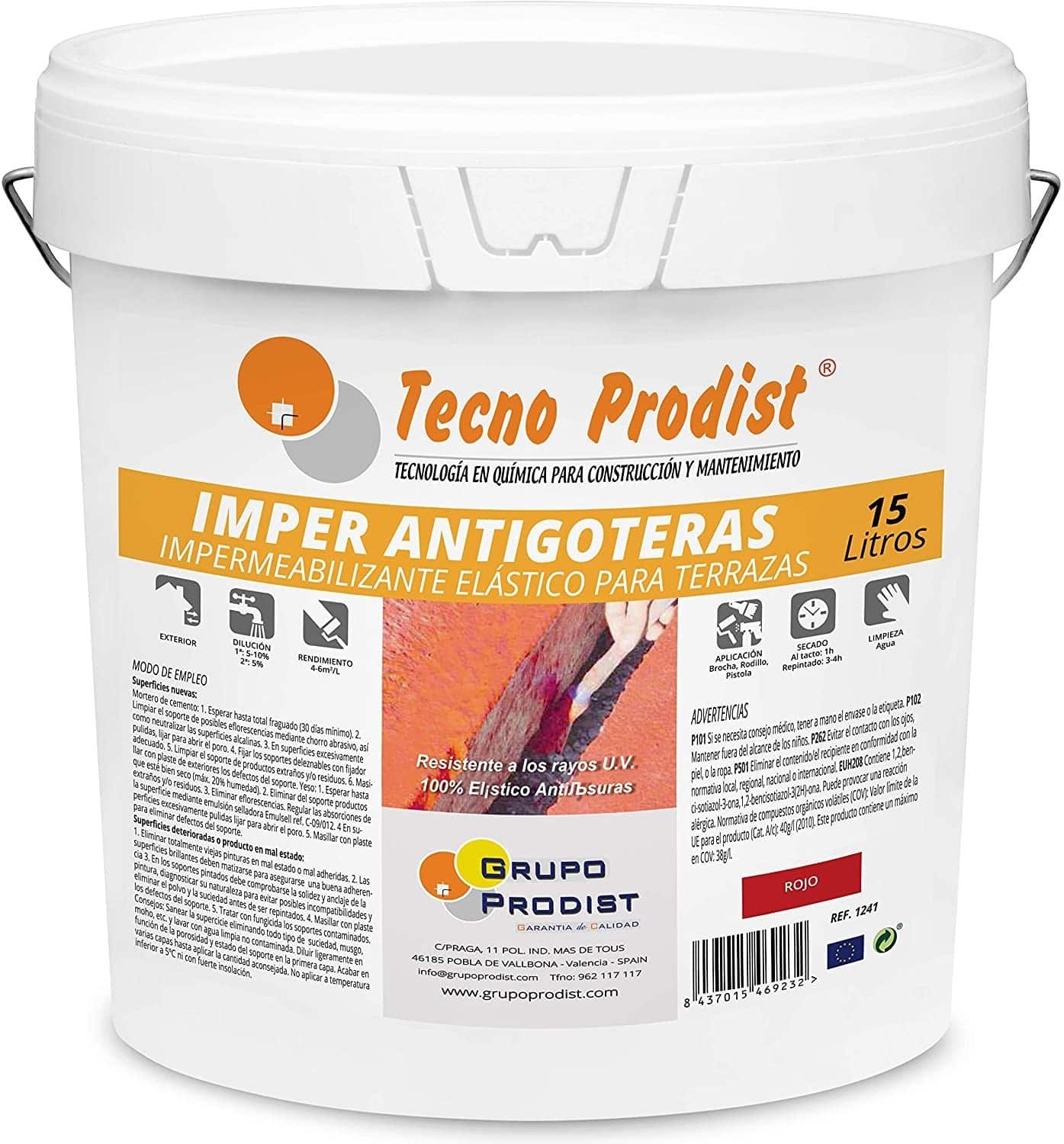 IMPER ANTIGOTERAS von Tecno Prodist - Elastische Abdichtung für Terrassen - Gummi - Abdichtung und Sanierung