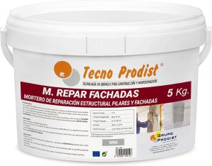 M-REPAR FACHADAS by Tecno Prodist - Mortier structurel pour façades, corniches, piliers - Avec fibres spéciales