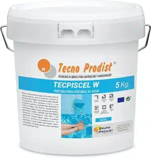 Wasserabweisende Farbe für Schwimmbäder TECPISCEL W WATERBASED POOL PAINT by Tecno Prodist - Hohe Widerstandsfähigkeit, Haltbarkeit, hohe Deckkraft, Flexibilität, Haftung.