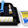 Tecno Prodist KIT DI PITTURA INTERNA - Rullo Dripproof di qualità - Secchio piatto - Rullo da 22 cm - Copre tutto - Pennello