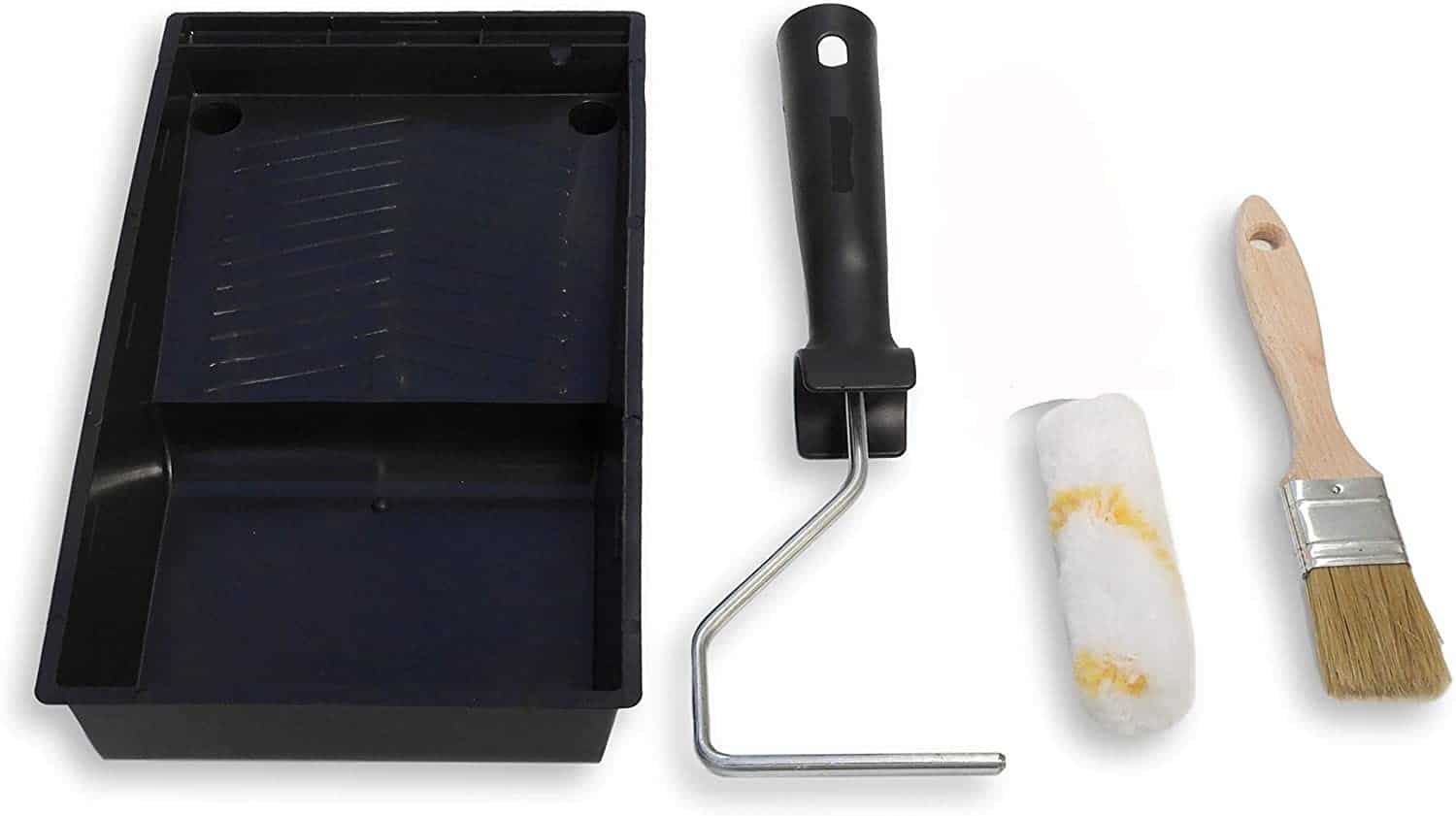 KIT DE APLICAÇÃO DE TINTAS MULTIUSO TECPINT da Tecno Prodist - Rolo, balde e pincel à prova de gotas - Ideal para paredes e tectos