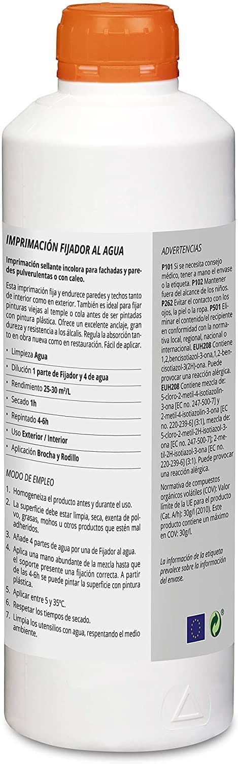 TECPINT IMPRIMACIÓN de Tecno Prodist - Scellant fixateur à base d'eau - Incolore - Peinture murale intérieure et extérieure - Ancrage élevé