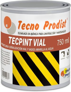 Peinture de marquage routier TECPINT VIAL de Tecno Prodist - Peinture de marquage routier à base d'eau, à séchage rapide, non toxique, sans odeur.