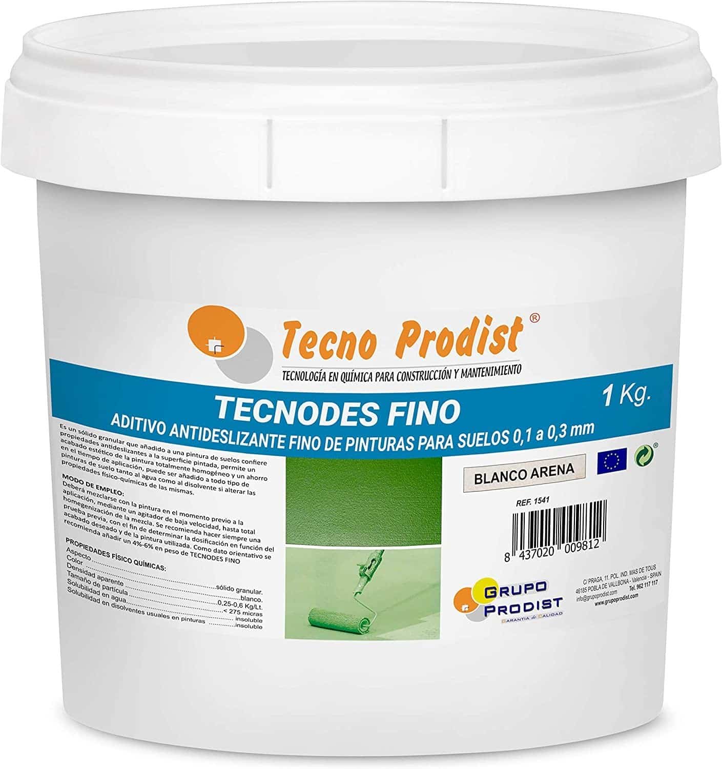 Tecno Prodist TECNODES revêtement de sol antidérapant - Additif en poudre antidérapant pour revêtements de sol