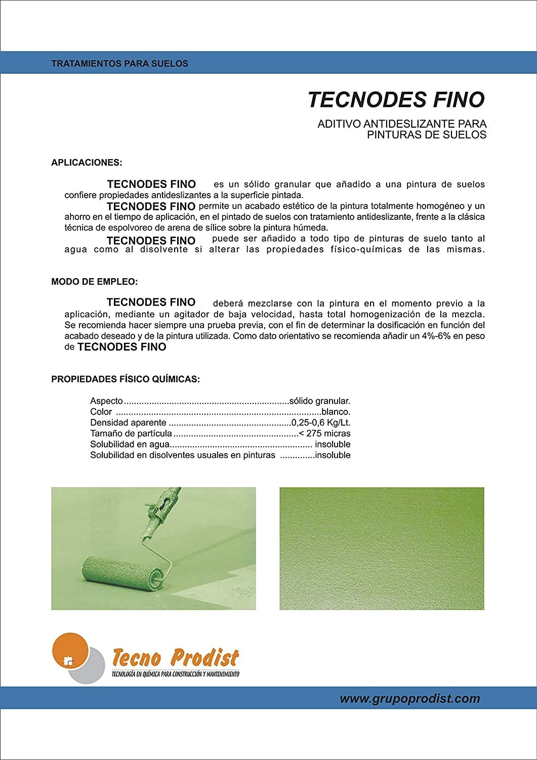 TECNODES by Tecno Prodist - Additif en poudre antidérapant pour peintures de sol