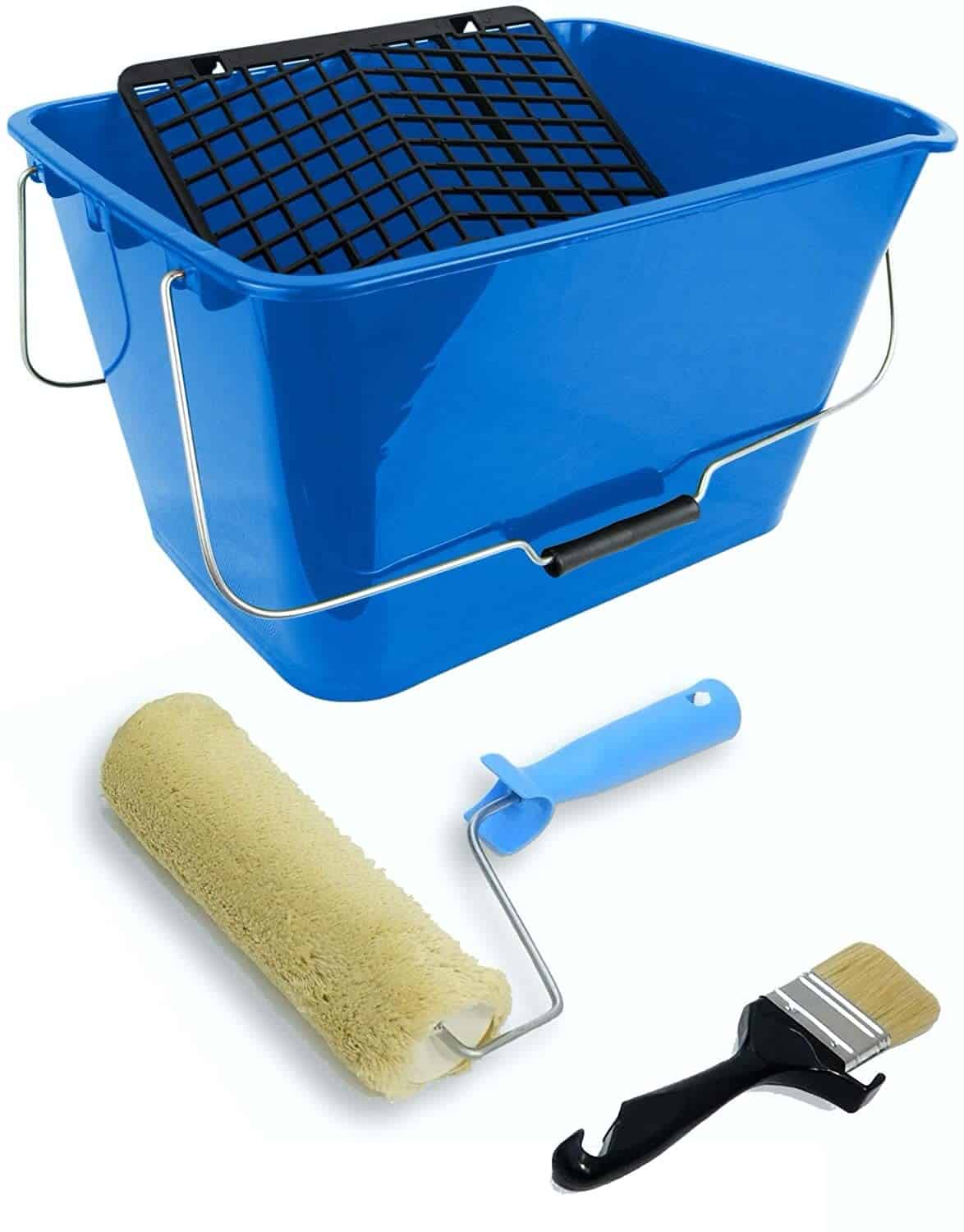 Tecno Prodist SWIMMING POOLS KIT - Rouleau à chaffer avec seau, grille et brosse - Spécial piscines et margelles