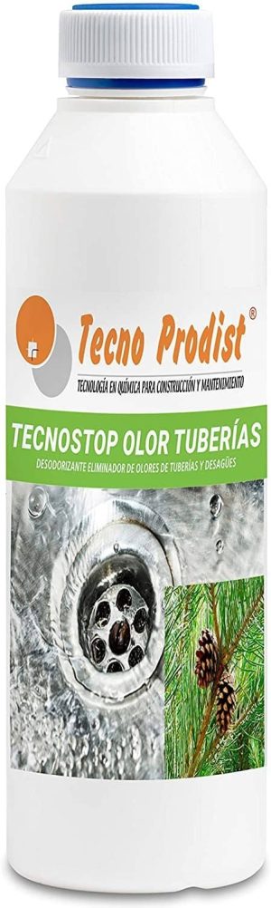 TECNO STOP OLOR TUBERIAS - Désodorisant pour canalisations Tecno Prodist - Neutralisant, éliminateur d'odeurs pour les canalisations, les égouts et les fosses septiques.