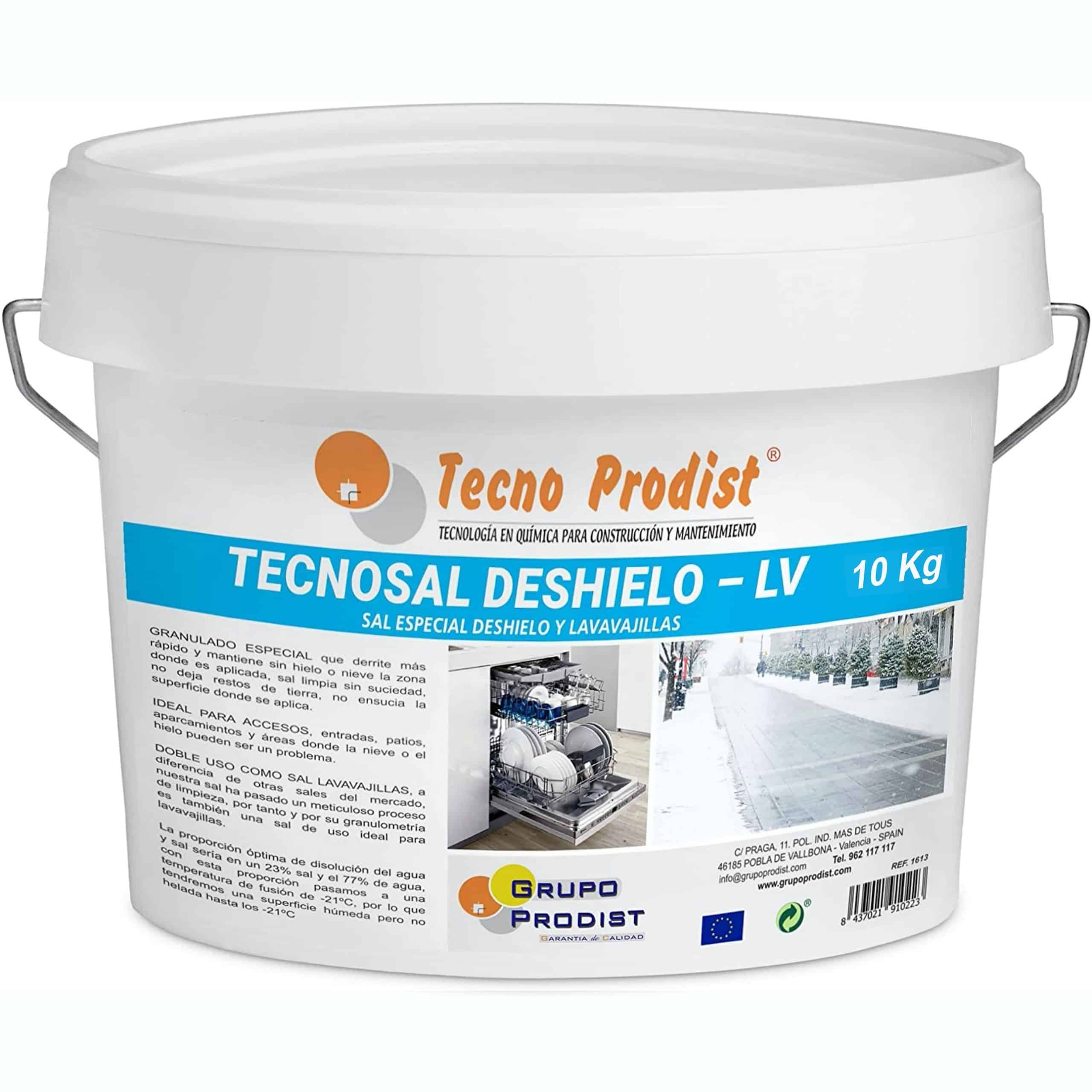 TECNOSAL DESHIELO di Tecno Prodist - Sale per sciogliere ghiaccio e neve, strade, parcheggi, autostrade, doppio uso, sale per lavastoviglie