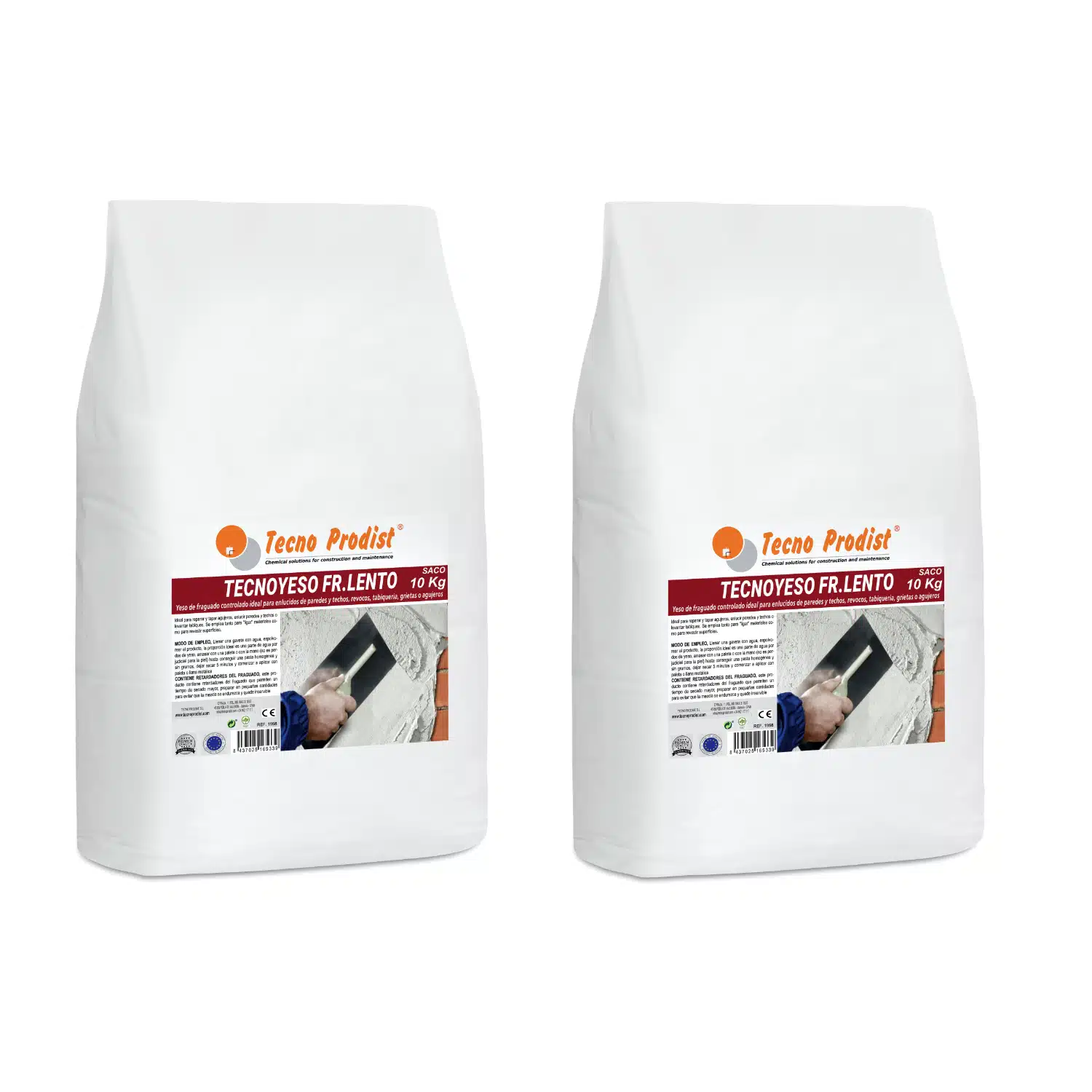 TECNO YESO LENTO di Tecno Prodist - Intonaco a presa lenta - Per intonacare, intonacare, pareti divisorie, crepe o fori.