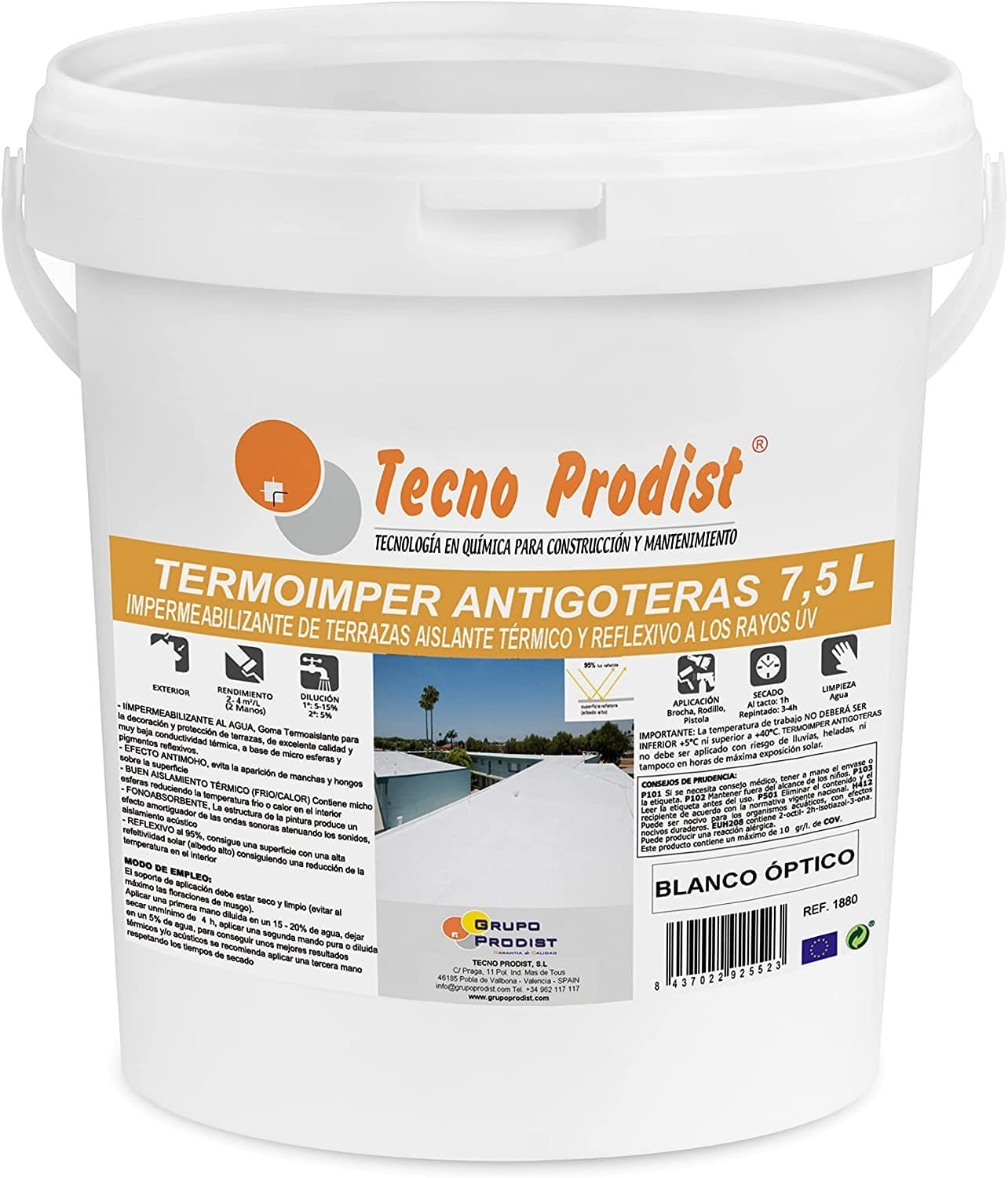 TERMOIMPER ANTIGOTERAS - Elastic waterproofing, thermal insulation, cold and heat, durability and resistance, anti-cracking