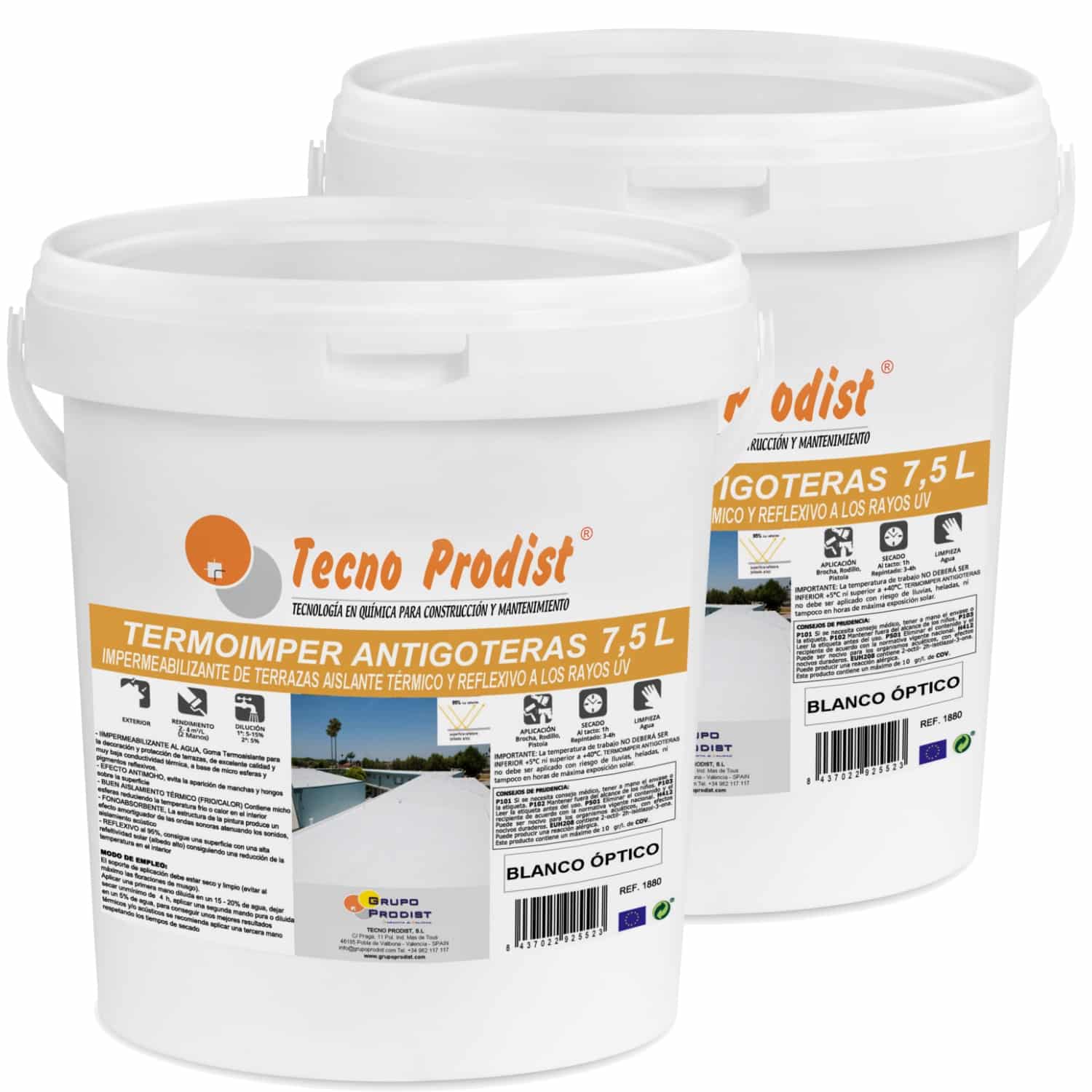 TERMOIMPER ANTIGOTERAS - Elastic waterproofing, thermal insulation, cold and heat, durability and resistance, anti-cracking