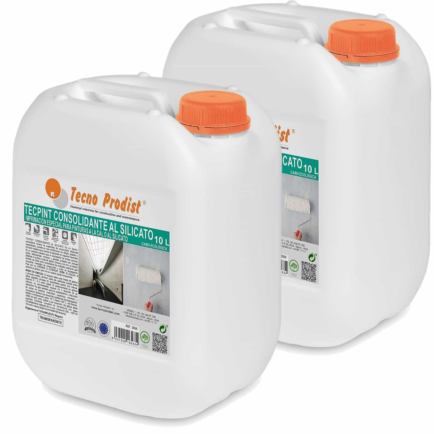 TECPINT SILICATE CONSOLIDANT da Tecno Prodist - Agente de fixação para pedra, tijolo, cal ou primário de tintas de silicato