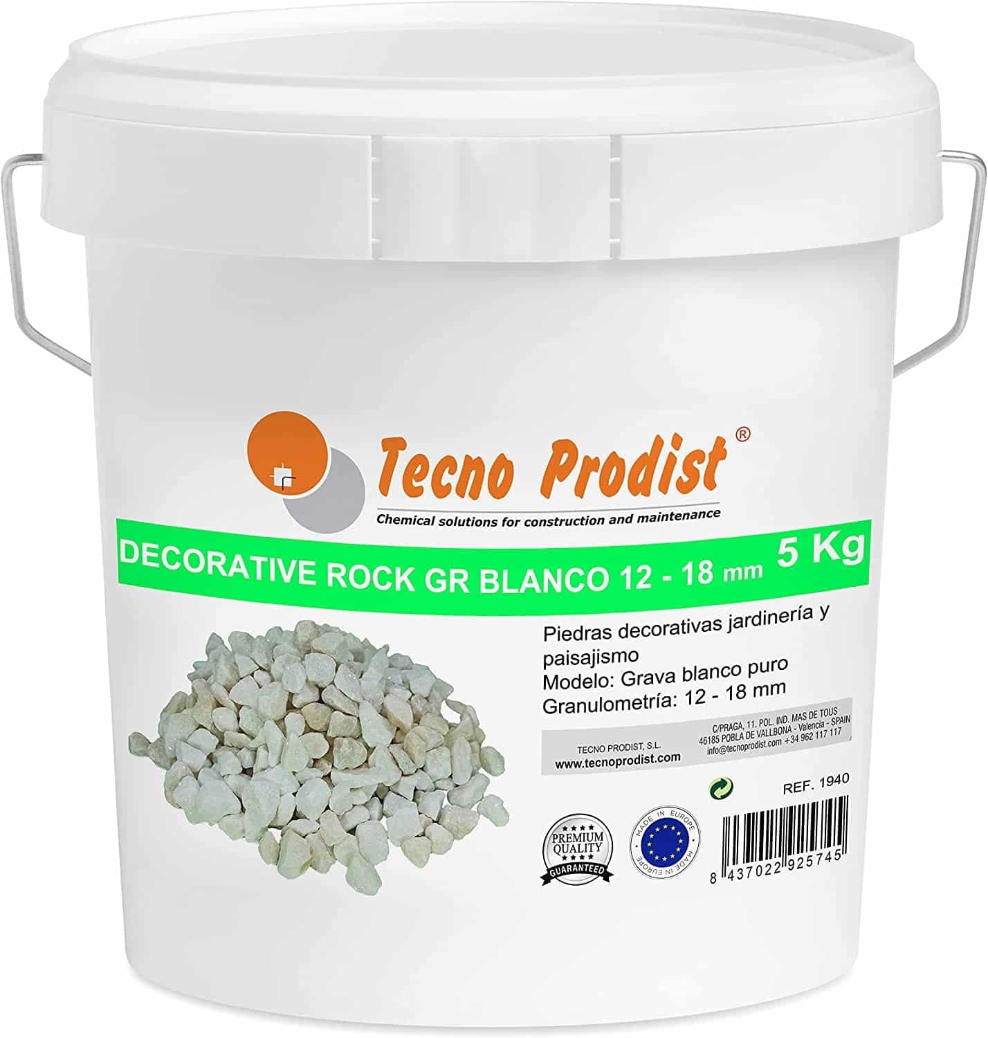 Tecno Prodist Decorative Rock Gravel: Pedra decorativa para vasos que realça as suas plantas e melhora a retenção da humidade. Ideal para interiores e exteriores. DECORATIVE ROCK GRAVA by Tecno Prodist - Pedra decorativa de jardim e de interior para vasos, potes e floreiras.