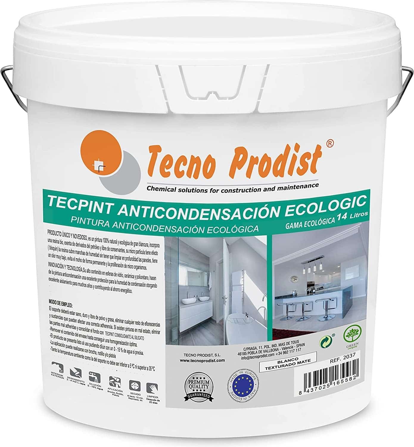 TECPINT ANTICONDENSATION ECOLOGIC by Tecno Prodist - Ecological anti-condensation paint interior - exterior, Breathable