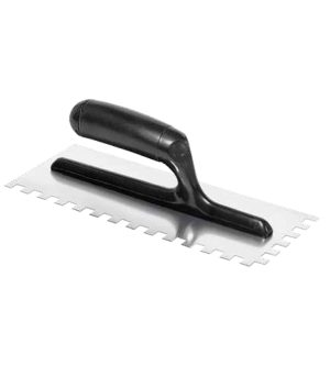 TRUELLE DENTÉE ACIER, MANCHE PLASTIQUE