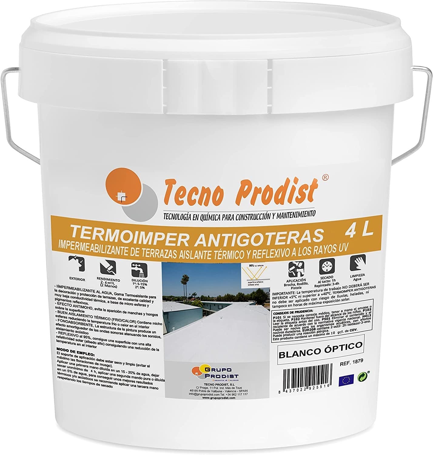 TERMOIMPER ANTIGOTERAS - Elastic waterproofing, thermal insulation, terrace, cold and heat, durability and strength, anti-cracking