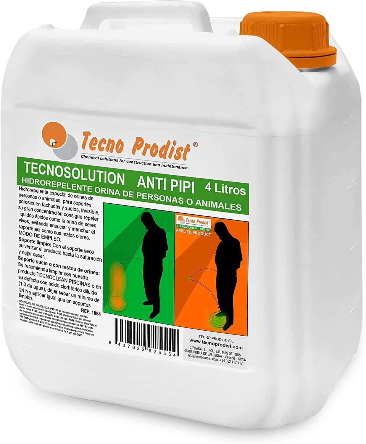 Tecnosolution Antipipi - Tecno Prodist - Hydrofuge spécial pour l'urine humaine et animale sur les façades et les sols.