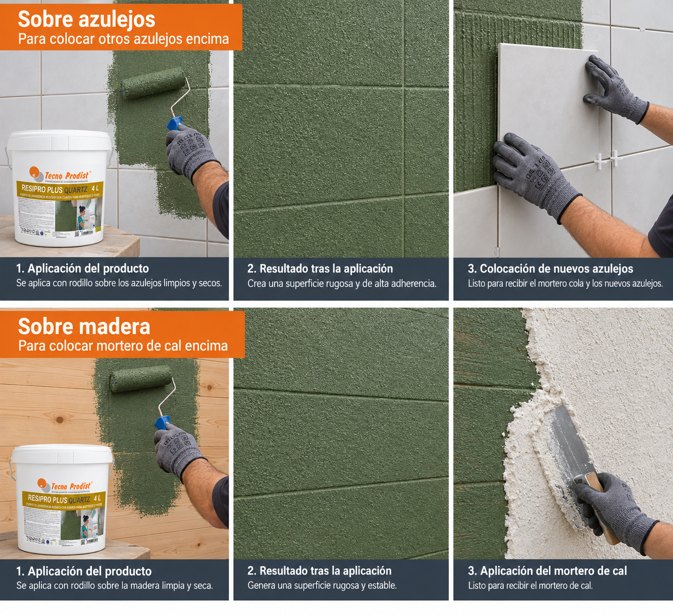 RESIPRO PLUS QUARTZ • Resina Puente de Unión con Cuarzo (color verde) - Image 3