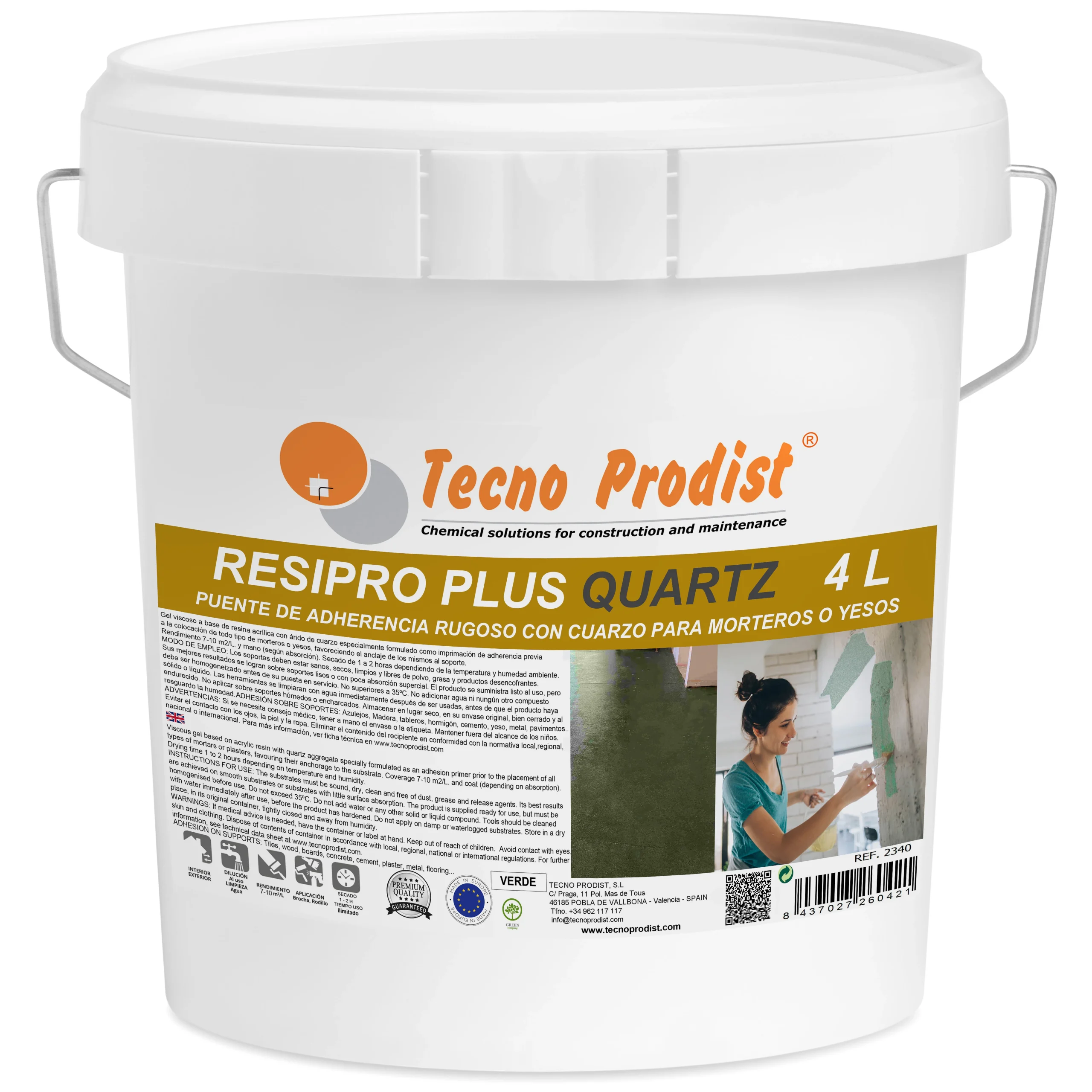 RESIPRO PLUS QUARTZ • Resina Puente de Unión con Cuarzo (color verde) - Image 2