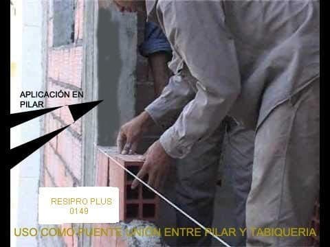 RESIPRO PLUS de Tecno Prodist - Resina puente de unión al agua, gran adherencia entre hormigon, mortero y yeso viejo con nuevo