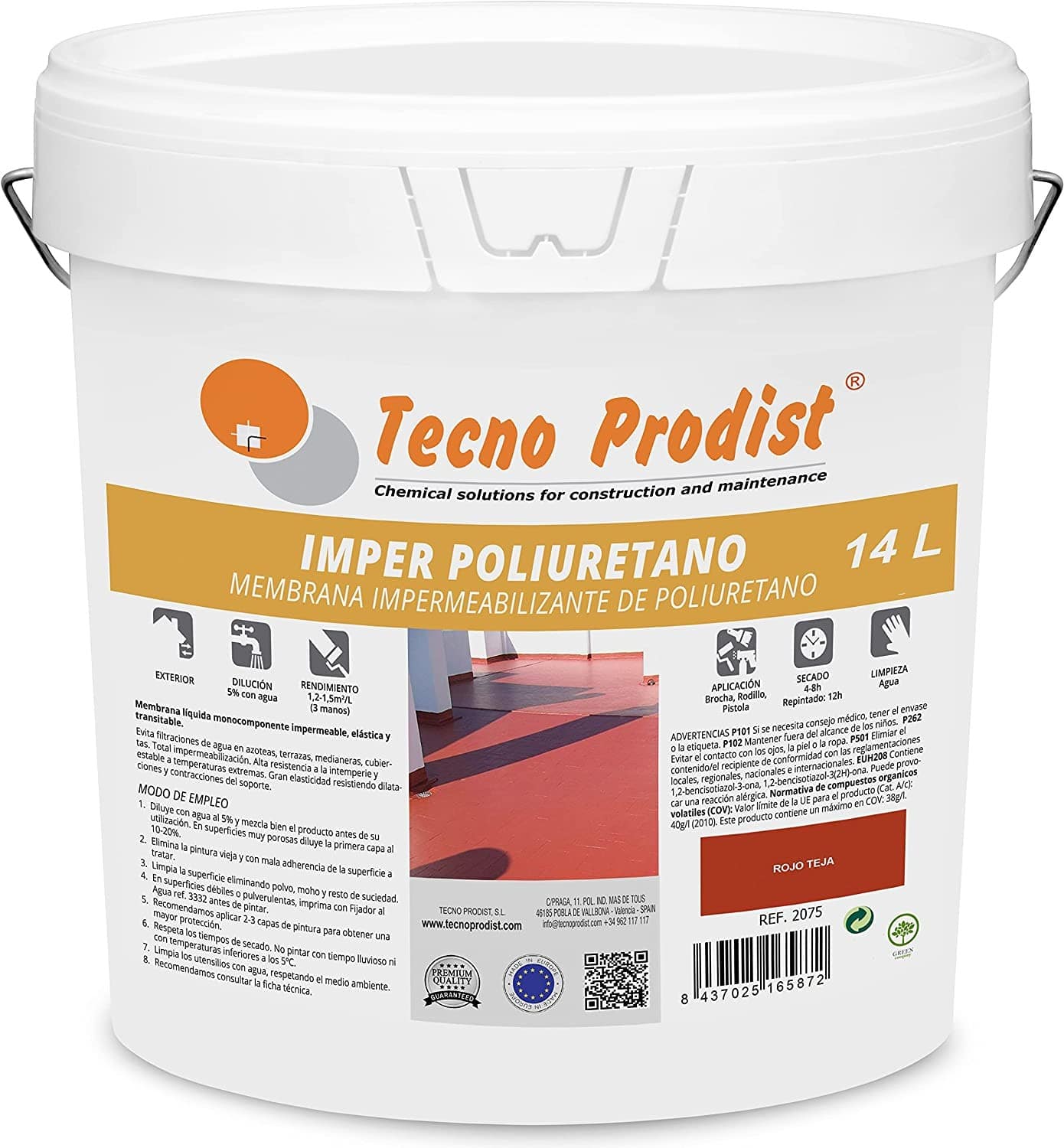 IMPER POLYURETHANE da Tecno Prodist - Membrana de poliuretano impermeabilizante para terraços, elástica, durável, resistente