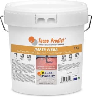 IMPER FIBRA de Tecno Prodist - Pintura Terrazas Impermeabilizante y elástica con Fibras Incorporadas - Gran cubrición