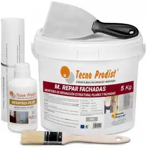 Mortero reparación para fachadas, cornisas, pilares M-REPAR FACHADAS de Tecno Prodist - Mortero estructural para fachadas, cornisas, pilares - Con fibras especiales