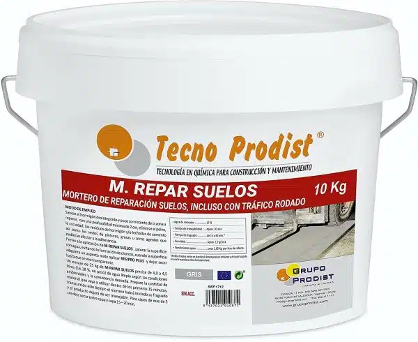 M-REPAR SUELOS de Tecno Prodist - Mortero estructural suelos hormigón o cemento, incluso tráfico rodado (transitable en 2 horas)