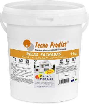 RELAS FACHADAS de Tecno Prodist - Abdichtungsfarbe auf Wasserbasis - Hohe Deckkraft, Weißgrad und Leistung, spritzt nicht.