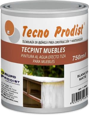 TECPINT MUEBLES de Tecno Prodist - Pintura a la Tiza - Pintar Muebles - Pintura al Agua - Chalk Paint (Blanco Roto)