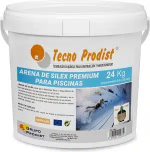 ARENA DE SILEX PREMIUM para PISCINAS de Tecno Prodist (Granulometría 0,4 a 0,8 mm) Ideal para depuradora, filtro de su Piscina.