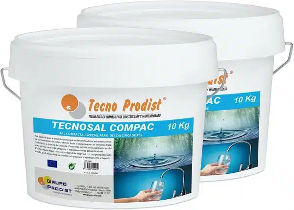 TECNOSAL COMPAC de Tecno Prodist - Sal compacta Especial para descalcificadores - Pastillas, fácil aplicación, más Comodidad