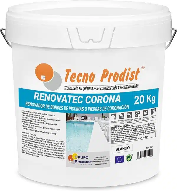 RENOVATEC CORONA de Tecno Prodist - Pintura renovación bordes piscinas y piedra coronación - Antideslizante - Alta resistencia