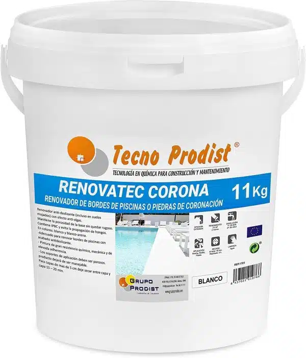 RENOVATEC CORONA de Tecno Prodist - Pintura renovación bordes piscinas y piedra coronación - Antideslizante - Alta resistencia