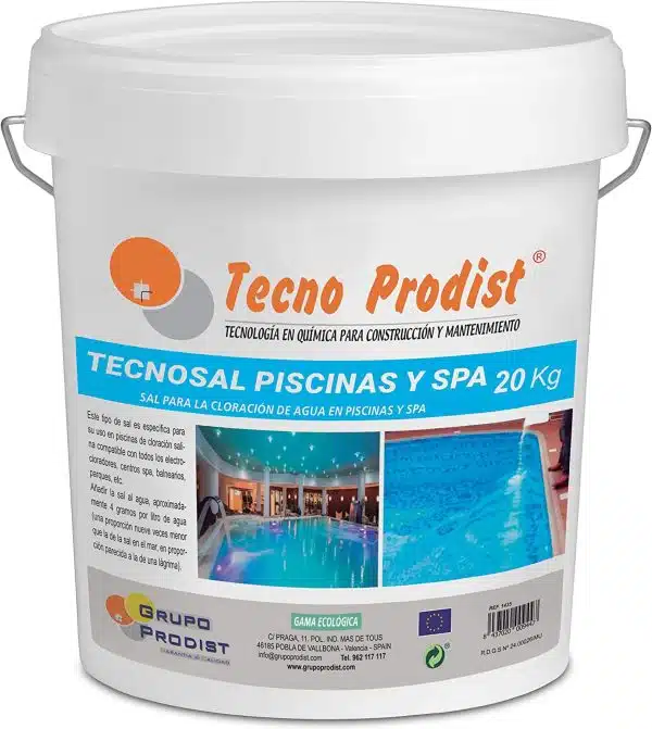 TECNOSAL PISCINAS y SPA de Tecno Prodist - Sal Especial para la Cloración Salina y Natural de Piscinas, SPA y Jacuzzis