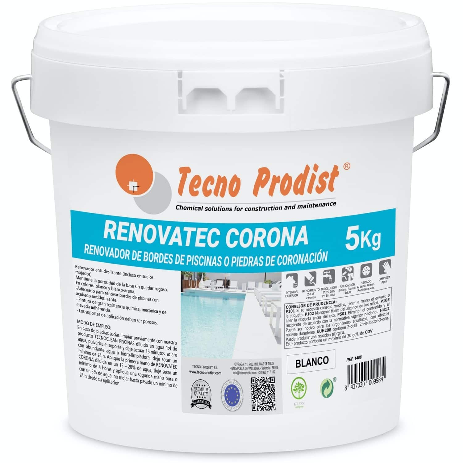 RENOVATEC CORONA de Tecno Prodist - Pintura renovación bordes piscinas y piedra coronación - Antideslizante - Alta resistencia