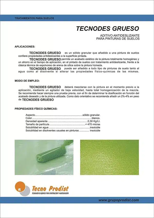 TECNODES de Tecno Prodist - Aditivo antideslizante en polvo para pinturas para suelos