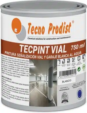 TECPINT VIAL de Tecno Prodist - Pintura vial al agua, para señalización, vados, secado rápido, no tóxica, Sin olor