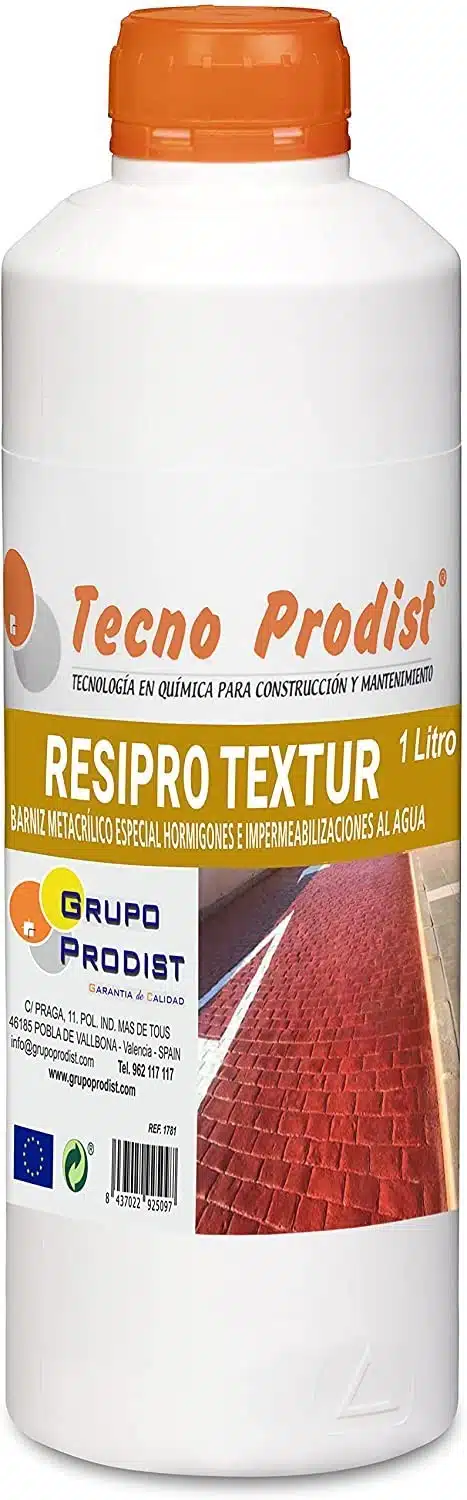 RESIPRO TEXTUR de Tecno Prodist - Barniz protector al agua para hormigón impreso, base de resinas de gran anclaje y resistencia