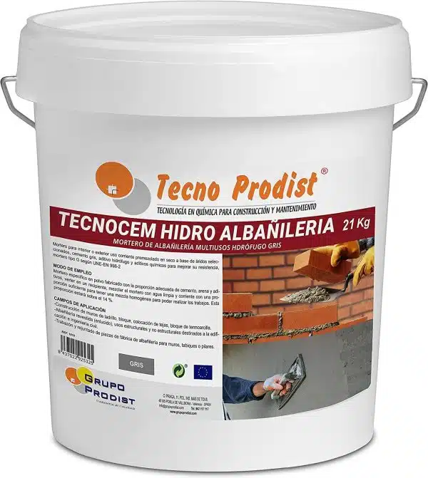 TECNOCEM HIDRO ALBAÑILERÍA de Tecno Prodist - Mortero cemento albañilería, hidrófugo, revocos, enlucidos y colocación ladrillos