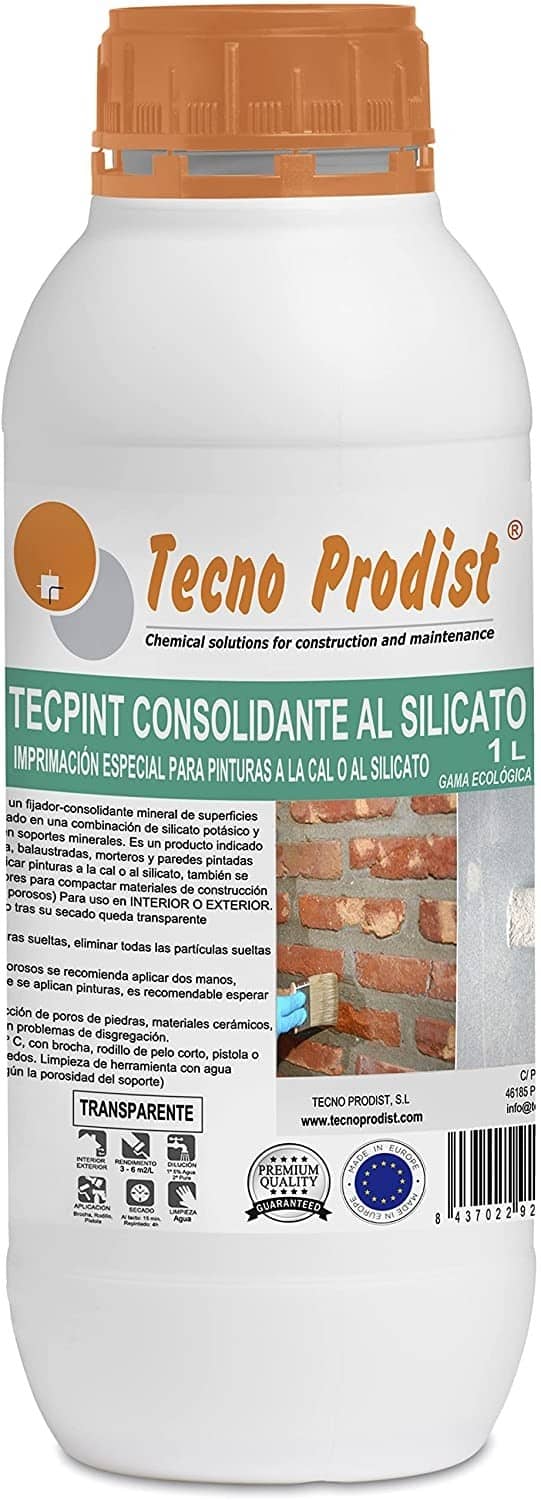 TECPINT CONSOLIDANTE AL SILICATO de Tecno Prodist - Fijador piedra, ladrillo, imprimación pinturas a la cal o al silicato