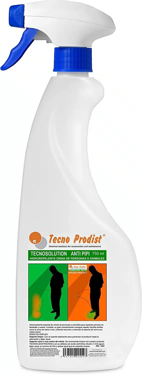 Tecnosolution Antipipi de Tecno Prodist - Hidrorepelente especial orines de personas y animales en fachadas y suelos.