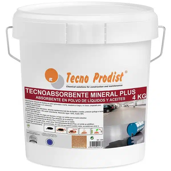 Control de derrames, absorción de líquidos TECNO ABSORBENTE MINERAL PLUS de Tecno Prodist - Control de derrames, Absorbe aceite, agua, hidrocarburos, disolventes, ignífugo