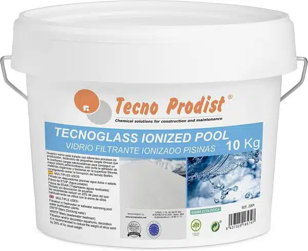 TECNO GLASS IONIZED POOL de Tecno Prodist, Vidrio filtrante ionizado, Piscinas, Depuradoras, cloracion salina, agua dulce-salada